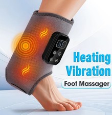 4-in-1 Electric Foot Ankle Massager Brace Pain Relief Heating Vibration Therapy