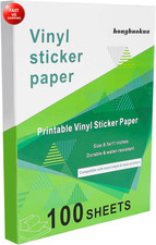 Printable Vinyl Sticker Paper - Waterproof Paper for Inkjet  Laser Printers, 10