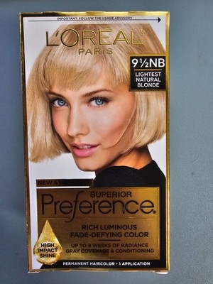 4 PACK L'Oreal Preference Hair Color Lightest Natural Blonde 9.5NB
