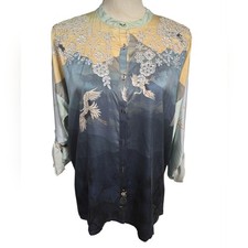 Johnny Was Silk "Dew Denali" Blouse