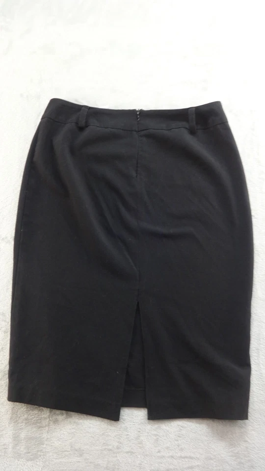 Falda midi Speechless para mujer 5 negra cinturón lazo carrera clásica negocios Foto 2 de 4