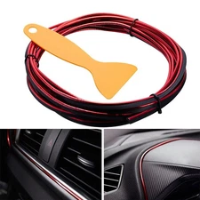 5M Red Molding Line Car Point Edge Gap Door Panel Decor Interior Accessories