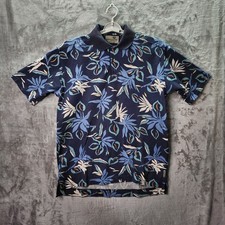 NWT Dockers Khakiware Polo Shirt Men Floral Tropical Medium USA Made 90s Y2K