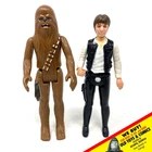 1977 Kenner Star Wars 3 3/4" Han Solo & Chewbacca Figures Read Description