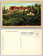 Warner Baxter Estate Bel-Air California Vintage Postcard C.T. Art-Colortone