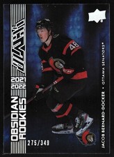 2021-22 SPx UD Black Obsidian Rookies Jacob Bernard-Docker Rookie 275/349 Ottawa