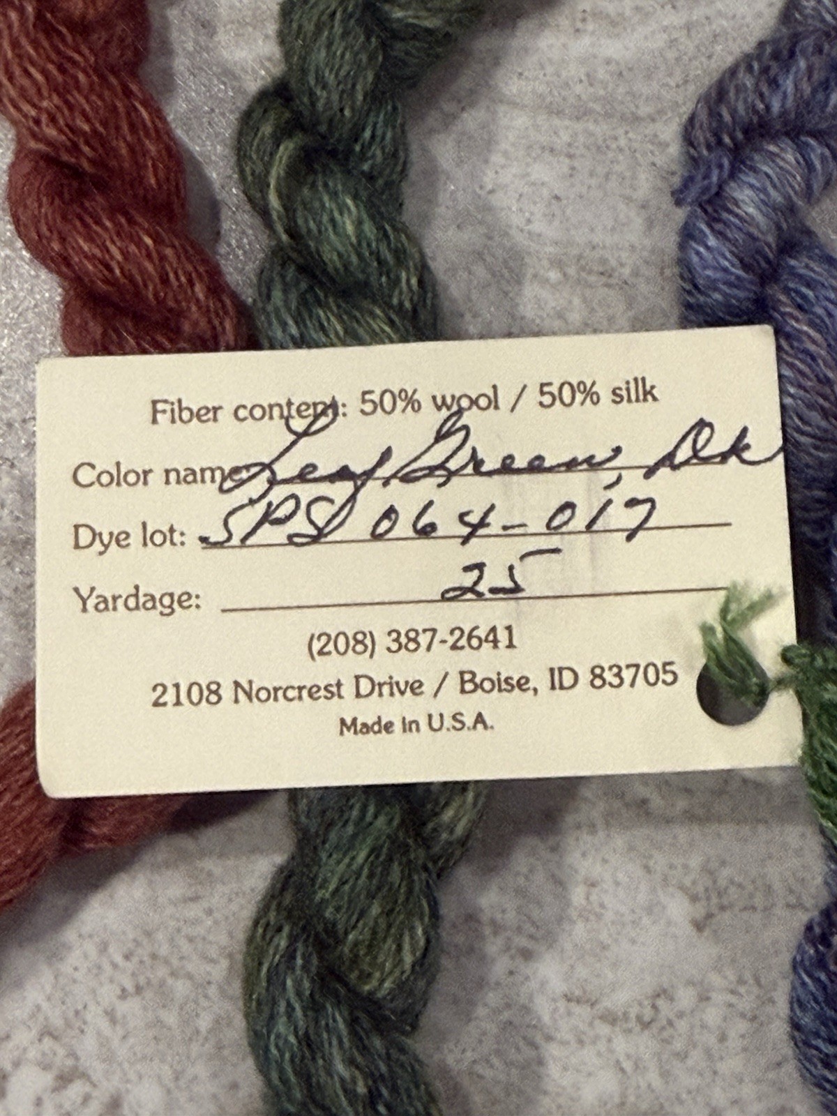 The Gatherer Hand Dyed Sheep’s Silk & Wool Needlepoint Floss lot of 5