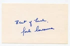 JACK CONCANNON 1968 Period Signed Index Card Bears Eagles  Guaran Authentic KOA
