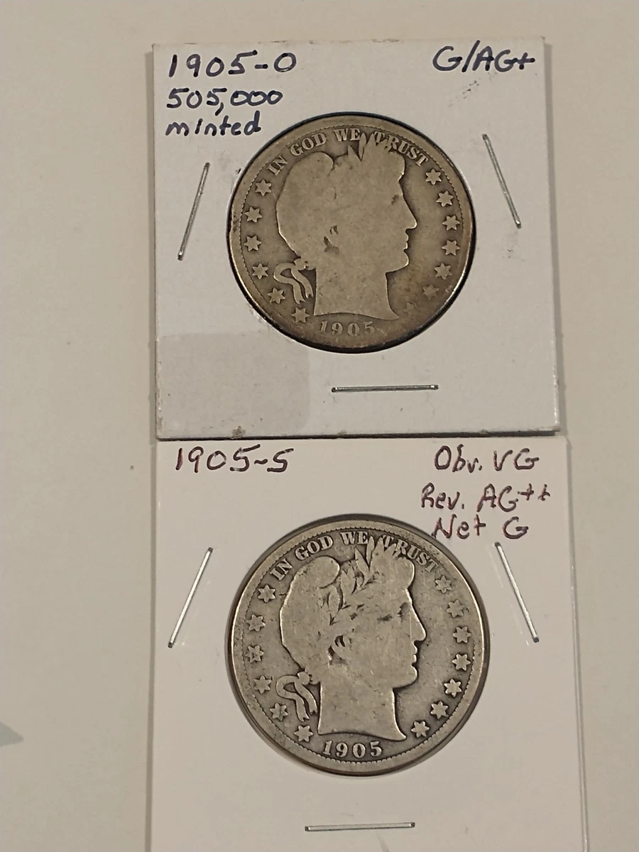 1905 Year Barber Half Dollars (1892-1915) for sale | eBay