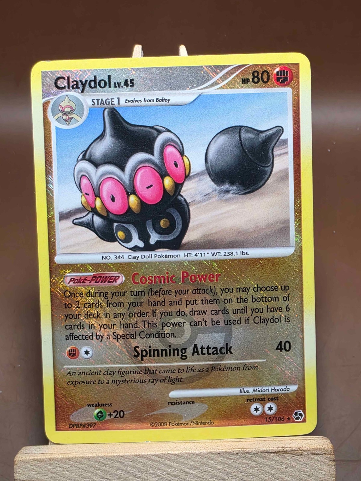 MP Claydol lv.45 - 15/106 - League Championships Promo Crosshatch Reverse Holo