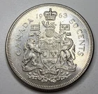 1963 Canadian Silver 50 Cents Half Dollar Coin N66