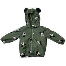 Disney Mickey Mouse Baby Kids Hoodie Ears Fleece Zip Raincoat Jacket Coat 9M