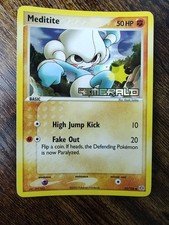 Pokemon Meditite 55/106 EX Emerald Reverse Holo Stamped MP+ on eBay
