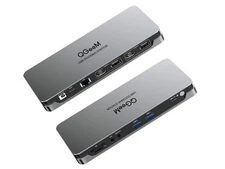 QGeeM USB C Laptop Docking Station Dual Monitor Thunderbolt 3 QG-D6908 - Gray