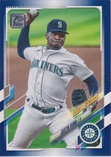 2021 Topps #215 Justin Dunn Royal Blue