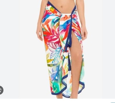 Ralph Lauren Printed Pareo Sarong Cover up Tropical Caribbean One Size ymy1023