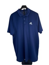 Adidas Mens Golf Polo Shirt Short Sleeve Logo Navy Blue Size XL