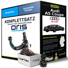 Für AUDI A5 Coupe Typ 8T Anhängerkupplung abnehmbar +eSatz 7pol 07- NEU AHK