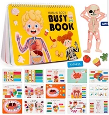 Montessori Busy Book for Kids, Human Body Anatomy Book for Human structure 1