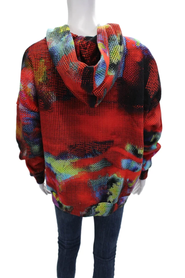 Sudadera con Capucha Desigual Unisex Negra Gráfica Manga Larga Talla M Foto 3 de 4