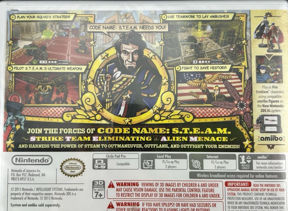 Code Name STEAM, Nintendo 3DS (2015), Brand New SEALED Strike Team Game - Image 4 of 4