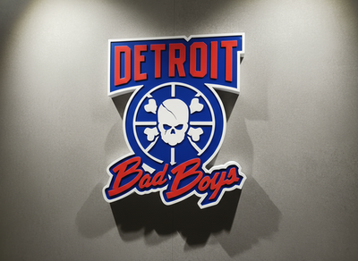 #ad Detroit Pistons Bad Boys 3D Sign — Wall Art Shelf Decor — Detroit Retro Sign $29.99