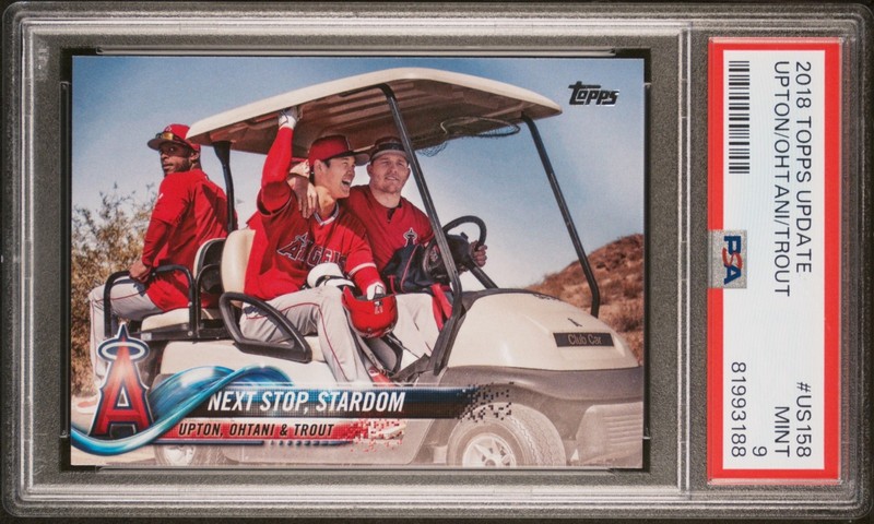 2018 Topps Update 🔥SHOHEI OHTANI🔥 Rookie w/🔥TROUT🔥 PSA 9 🌟 Mint