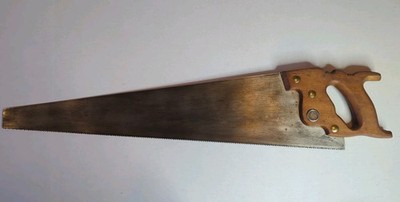 Warranted Superior Hand Rip Saw 26  Blade 8 TPI  U.S.A. Vintage 
