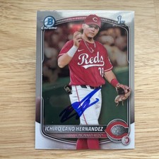 Ichiro Cano Hernandez 2025 Bowman Chrome Signed 1st Prospect Base On Card Auto 
