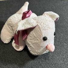 Hand Knitted Pig Light Pink Handmade Stuffed Animal Crochet Plush 12  