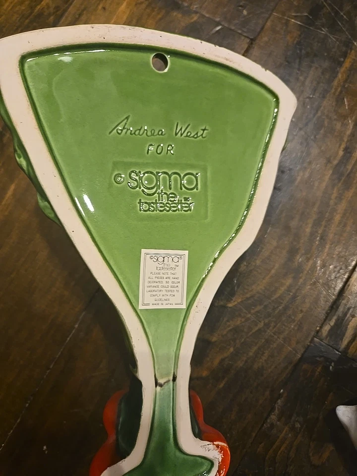 Placas de pared vegetales de cerámica vintage - Juego mixto Portugal y Japón - Col rizada,... Foto 4 de 4