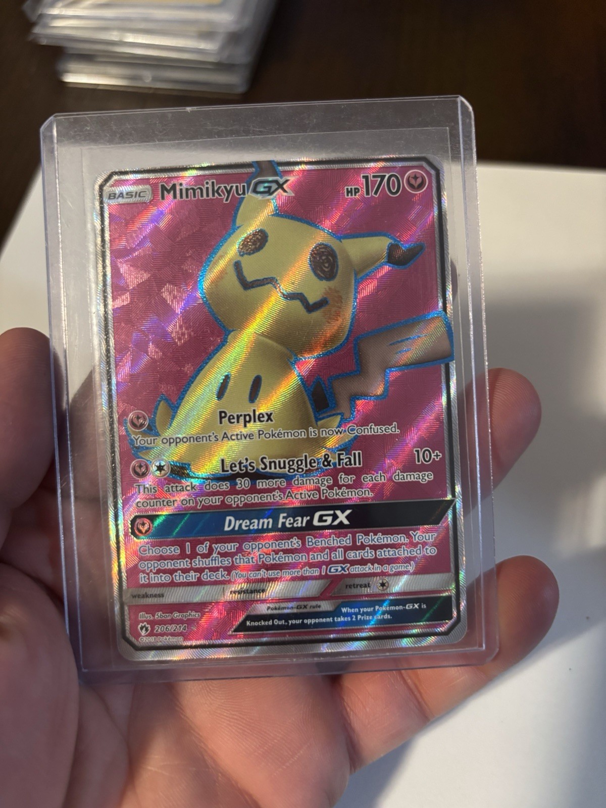 Mimikyu GX (Full Art) 206/214 Sm-Lost Thunder Holo Near Mint!