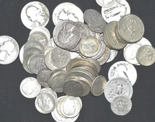 90% Junk Silver Coins $1 Face Value - Mixed Coins Circulated