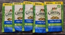 5pk Feline Greenies Smartbites Tuna Healthy Indoor Natural Cat Treats Mega 4.6oz