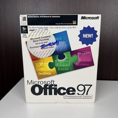Microsoft Office 97 Professional Edition - NEW SEALED - Big Box