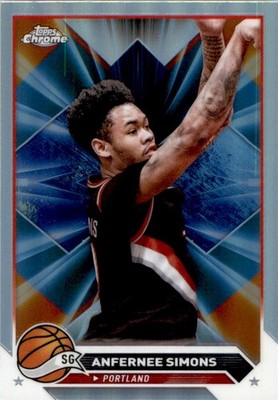 Anfernee Simons 2023-24 Topps Chrome Refractor #143 Portland Trail Blazers