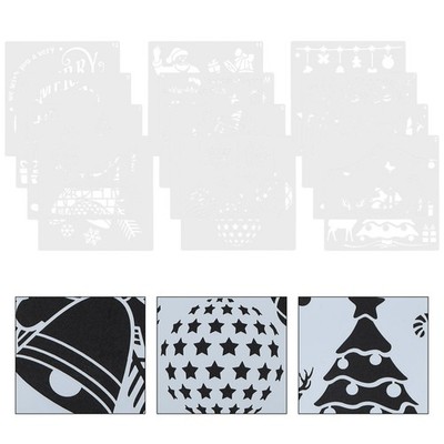 12pcs Weihnachtsmalerei Vorlage kreative DIY -Malerei Schablone für DIY
