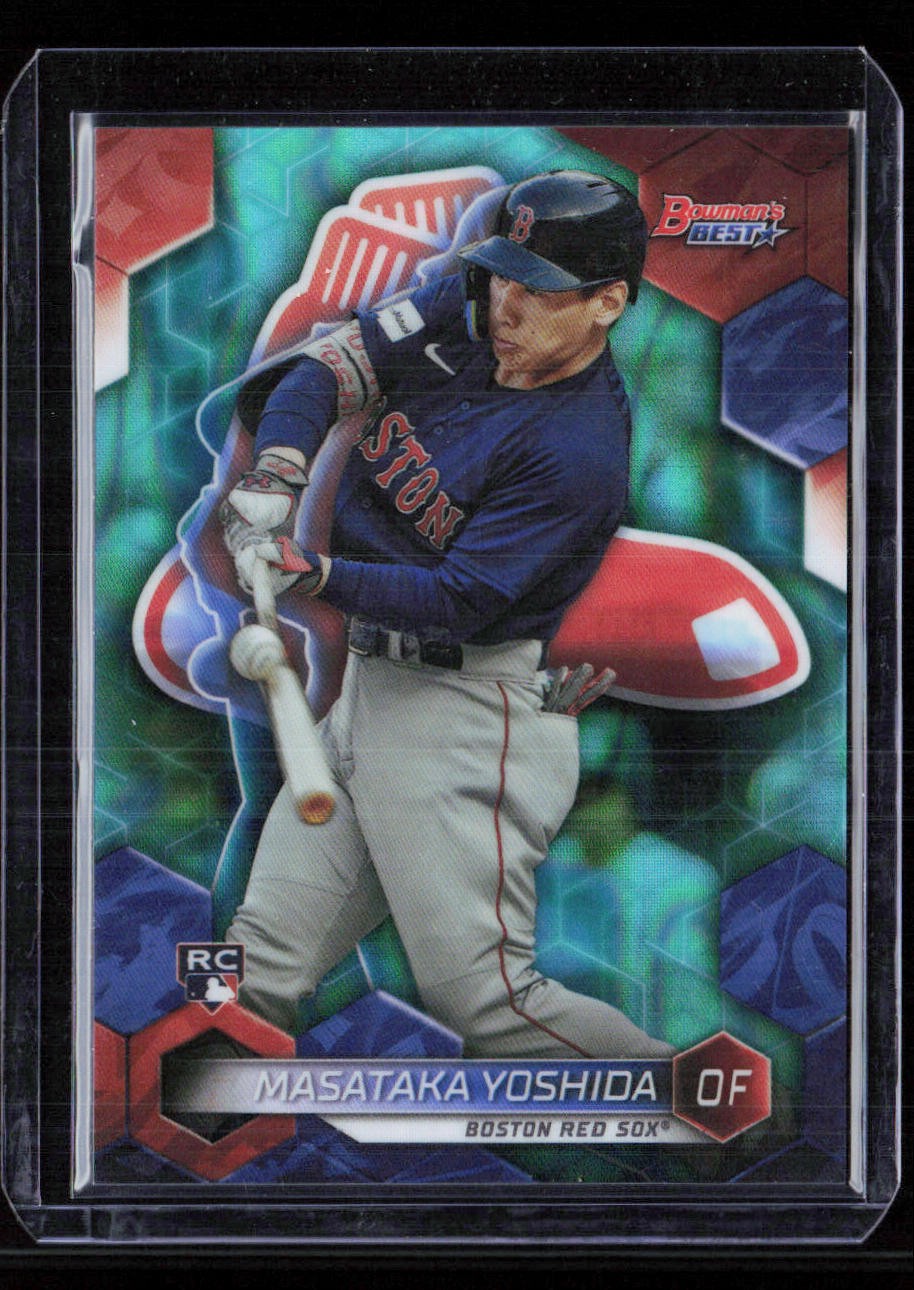Masataka Yoshida 2023 Bowman's Best #40 Aqua Lava Refractor /199 RC Rookie