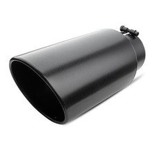 5 inch Inlet Exhaust Tip, 7" Outlet 15" Overall Length Stainless Steel Exhaust