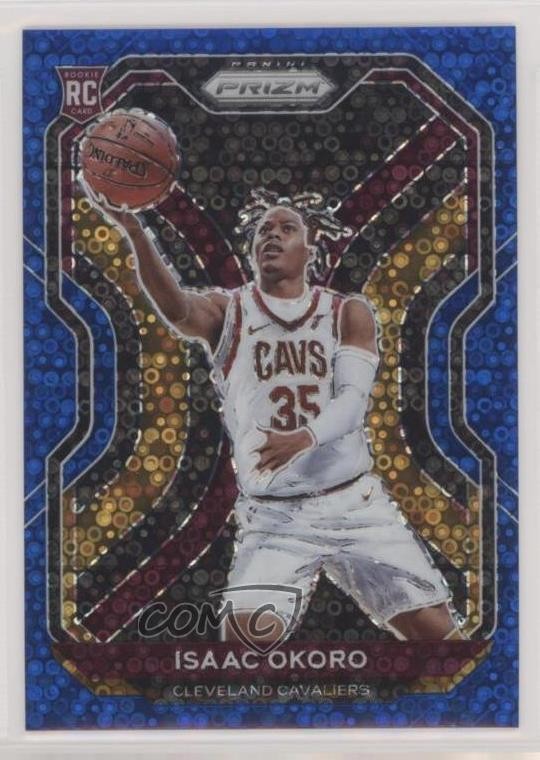 2020-21 Panini Prizm Fast Break Blue Prizm 13/175 Isaac Okoro #298 00am