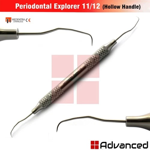 Periodontal Explorer 11/12 Sickle Scaler Dental Diagnostic Probe Double Ended
