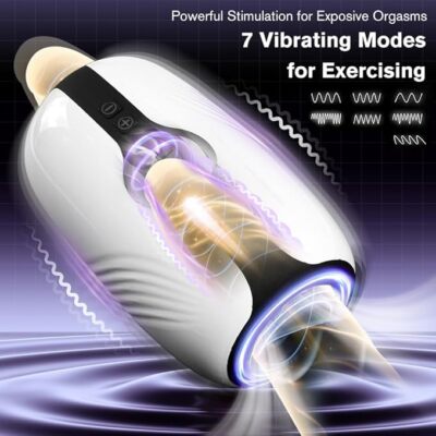 Open-Ended Male Automatic Masturbators Cup Suck-Clamping Vibrating Sex  Machine