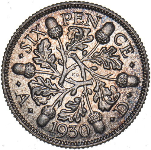 1930 Sixpence - George V British Silver Coin - Very Nice - 第 2/2 張圖片