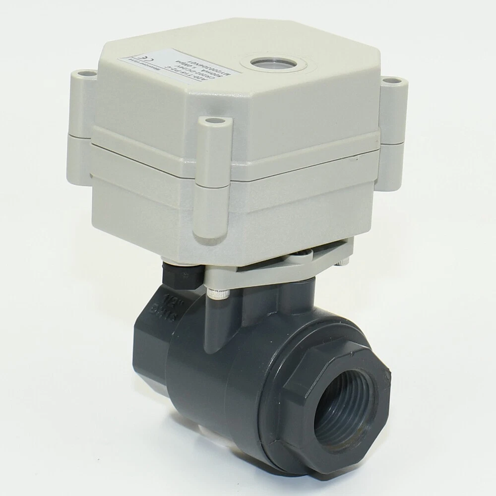 DN25 PVC Two Way AC110 230V Motorized Ball Valve 1 Inch Electric Valve
