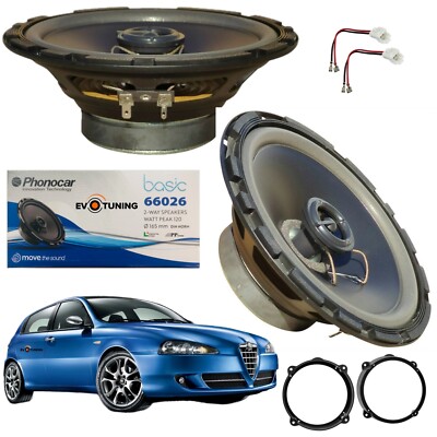 Set 2 Lautsprecher Phonocar Vorne Oder Hinten für Alfa Romeo 147