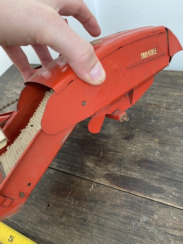 Vintage Carter Tru Scale Combine 1:16 Farm Toy Red FREE SHIPPING - Picture 8 of 14