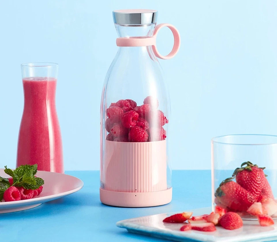 MINI FRULLATORE PORTATILE USB DA VIAGGIO PER SUCCO FRUTTA MIXER FRULLATI 350ML - Immagine 3 di 4