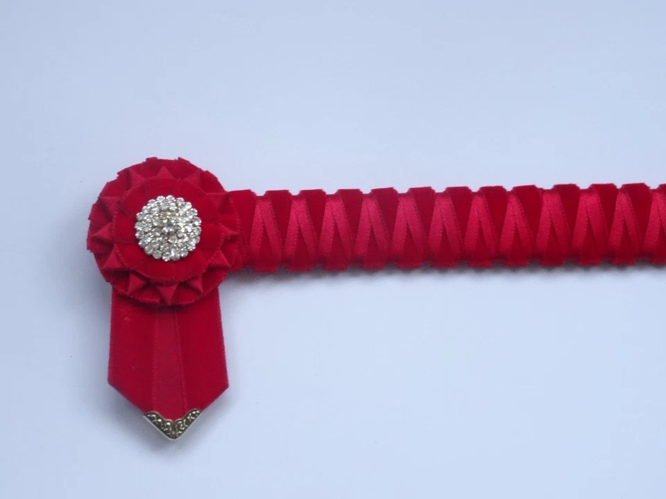 Rotes Samt Supreme Cornerstone Stirnband - Strass zeigen Stirnband - £26,99