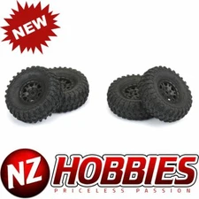 PROLINE 1/24 Hyrax Front/Rear 1.0" Tires Mounted 7mm Black Impulse (4)