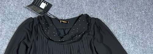 NWT reborn womens dress M with folds Long sleeves lost laces or belt - Picture 5 of 5